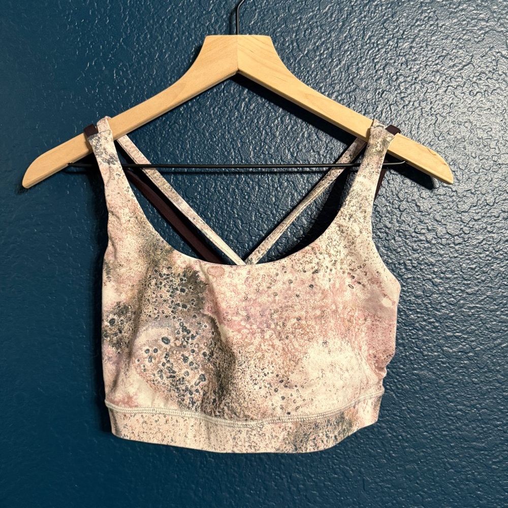 Lululemon Pink and Gray Energy Sports Bra